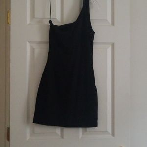 Black one shoulder dress